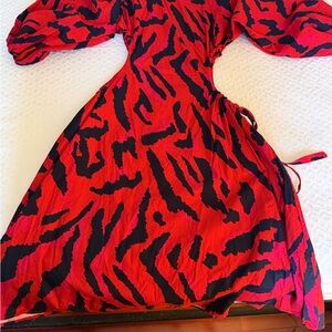 Stylish Red and Navy Dress